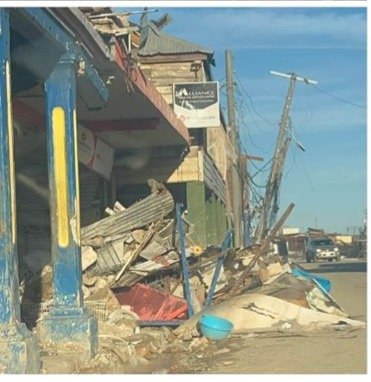 Post-hurricane damage in Black River