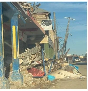 Post-hurricane damage in Black River