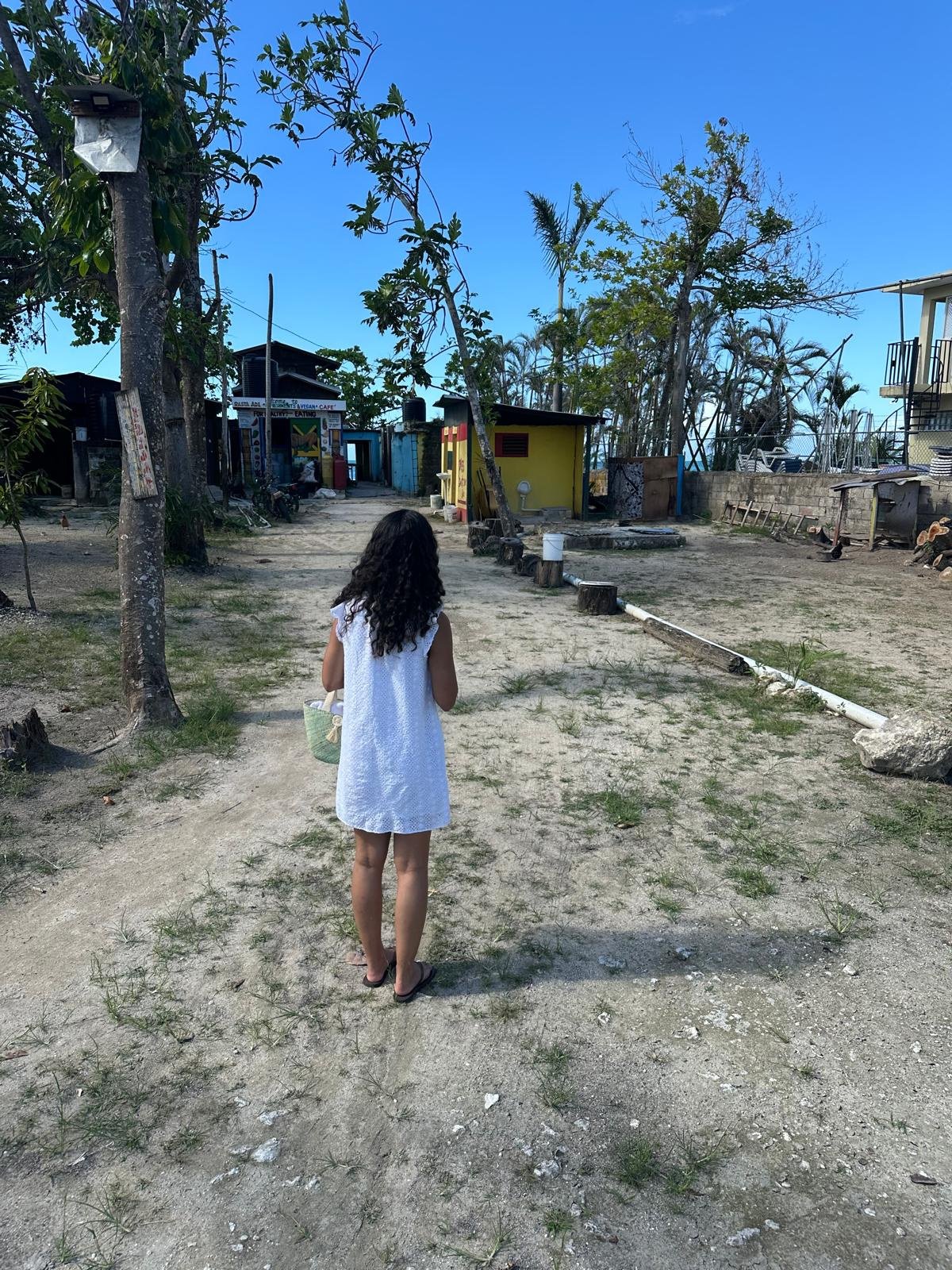 A Jamaican street scene showing restored normalcy after a hurricane