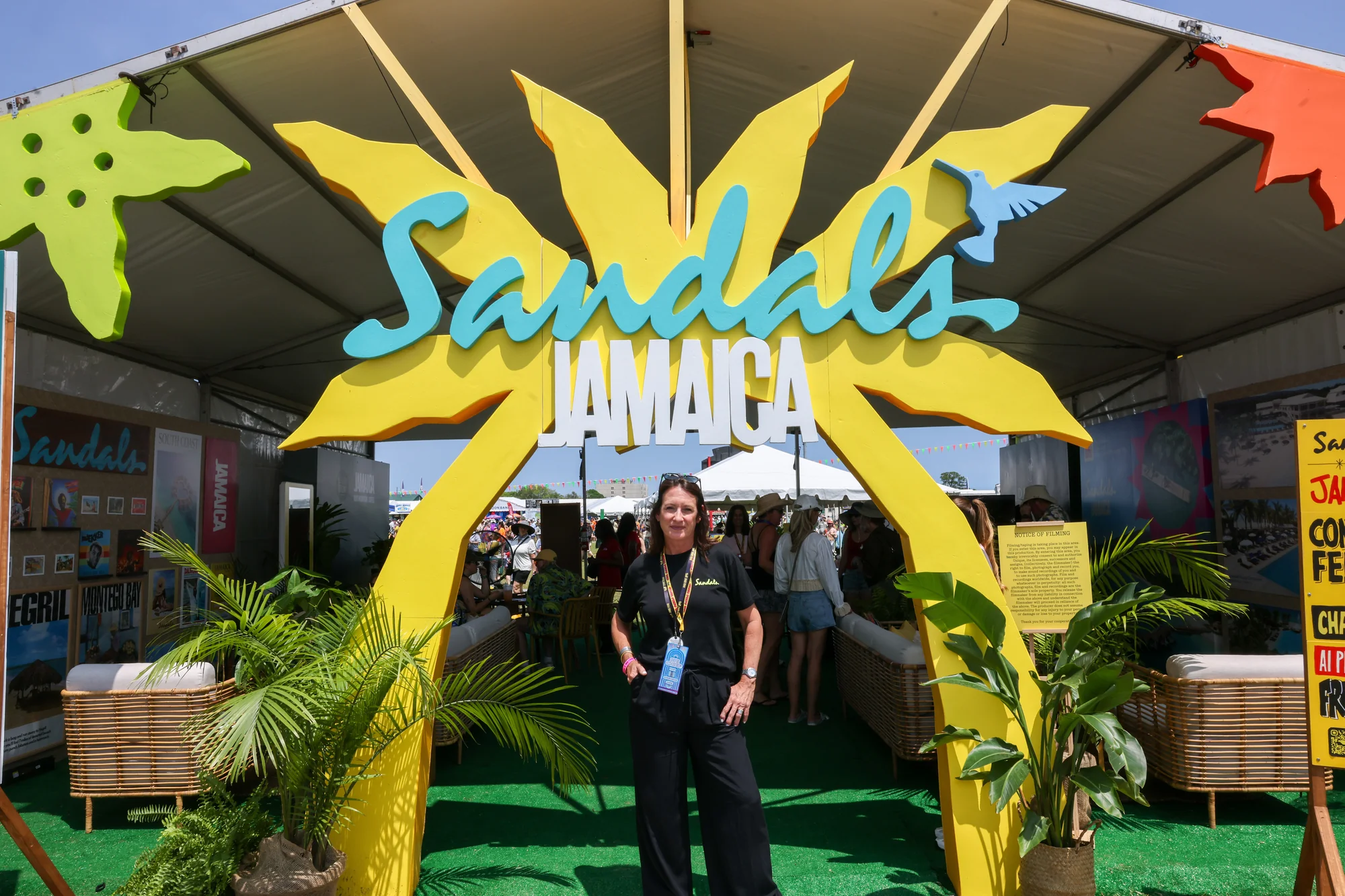 The Sandals Resorts Jamaica pavilion at the New Orleans Jazz Festival