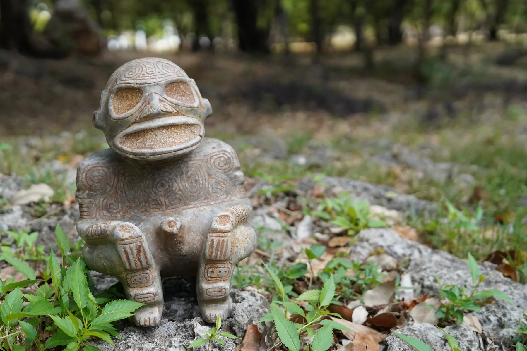 Macro photography of Taino and African artifacts excavated at Seville