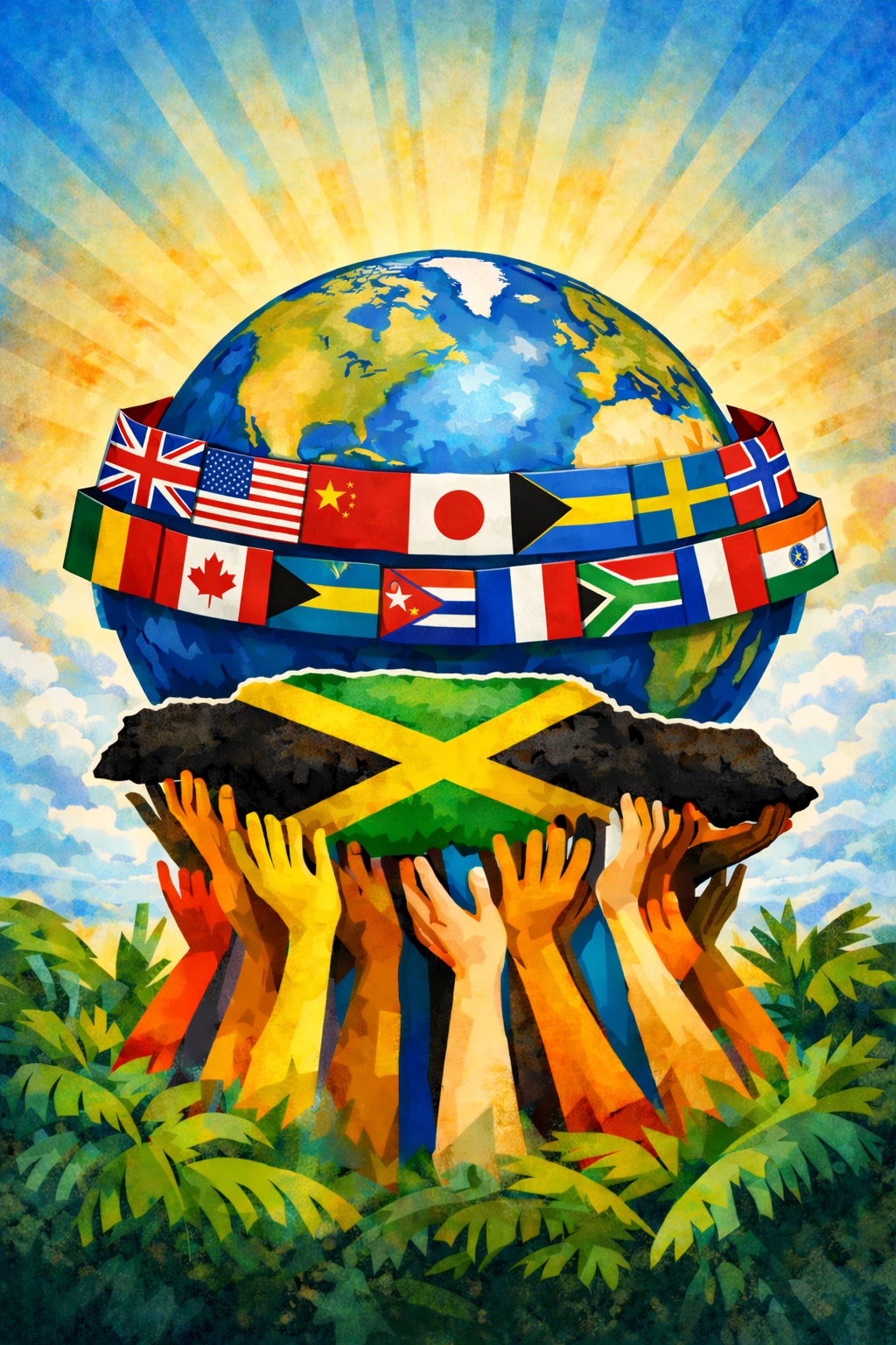 A Jamaican church serving as a hurricane relief distribution center