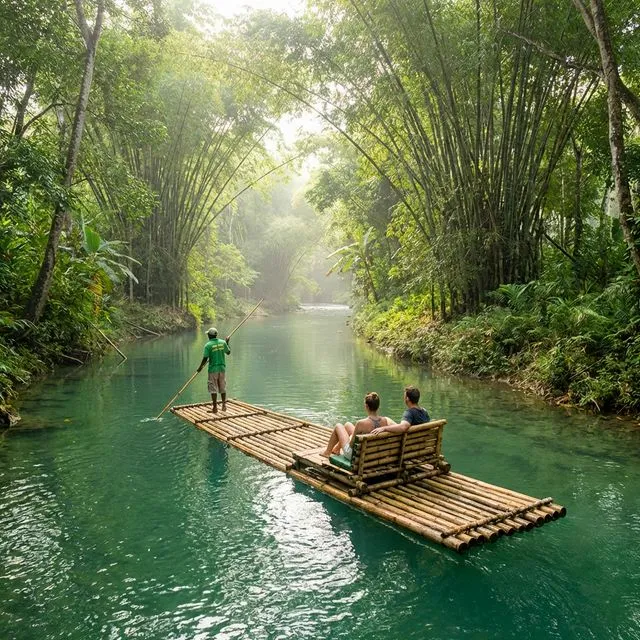 Serene Bamboo Rafting on the Martha Brae